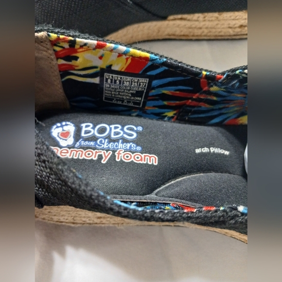 BOBS Black Espadrille Slip-On Shoes - Picture 13 of 16